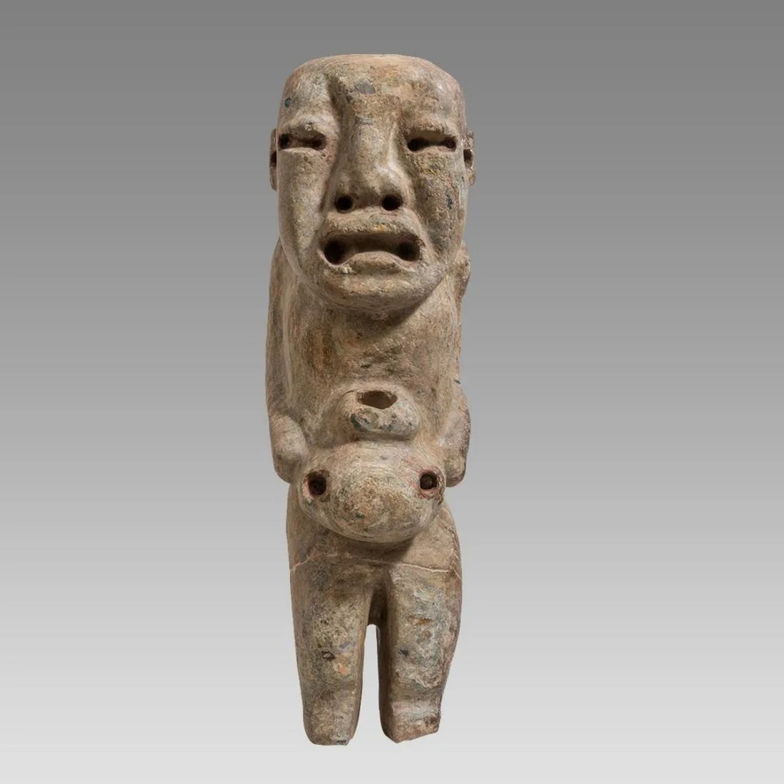 Pre-Columbian, Southern Mexico to Guatemala, Olmec Style Stone figure. (1 of 3)