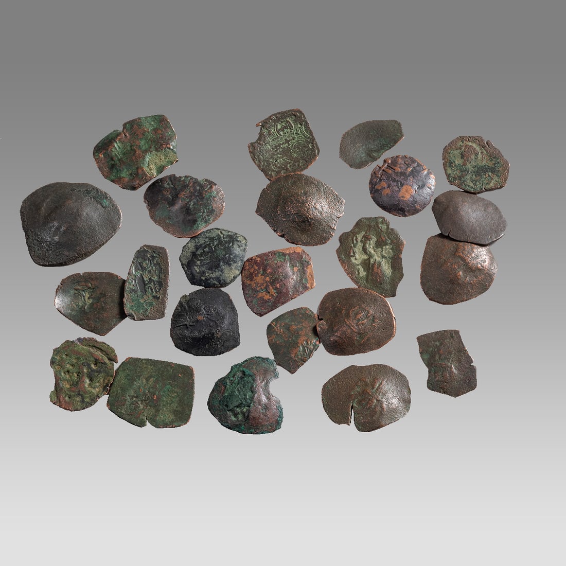 Lot of 23 Medieval, Crusader Bronze Coins c.13th century AD. (1 of 2)