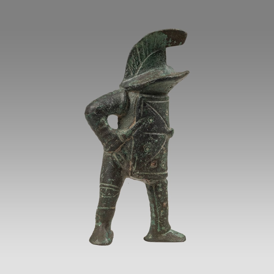 Roman Style Bronze Gladiator. Size 65 mm. Cast bronze Gladiator. In the style of Roman. Not Ancient. (1 of 2)