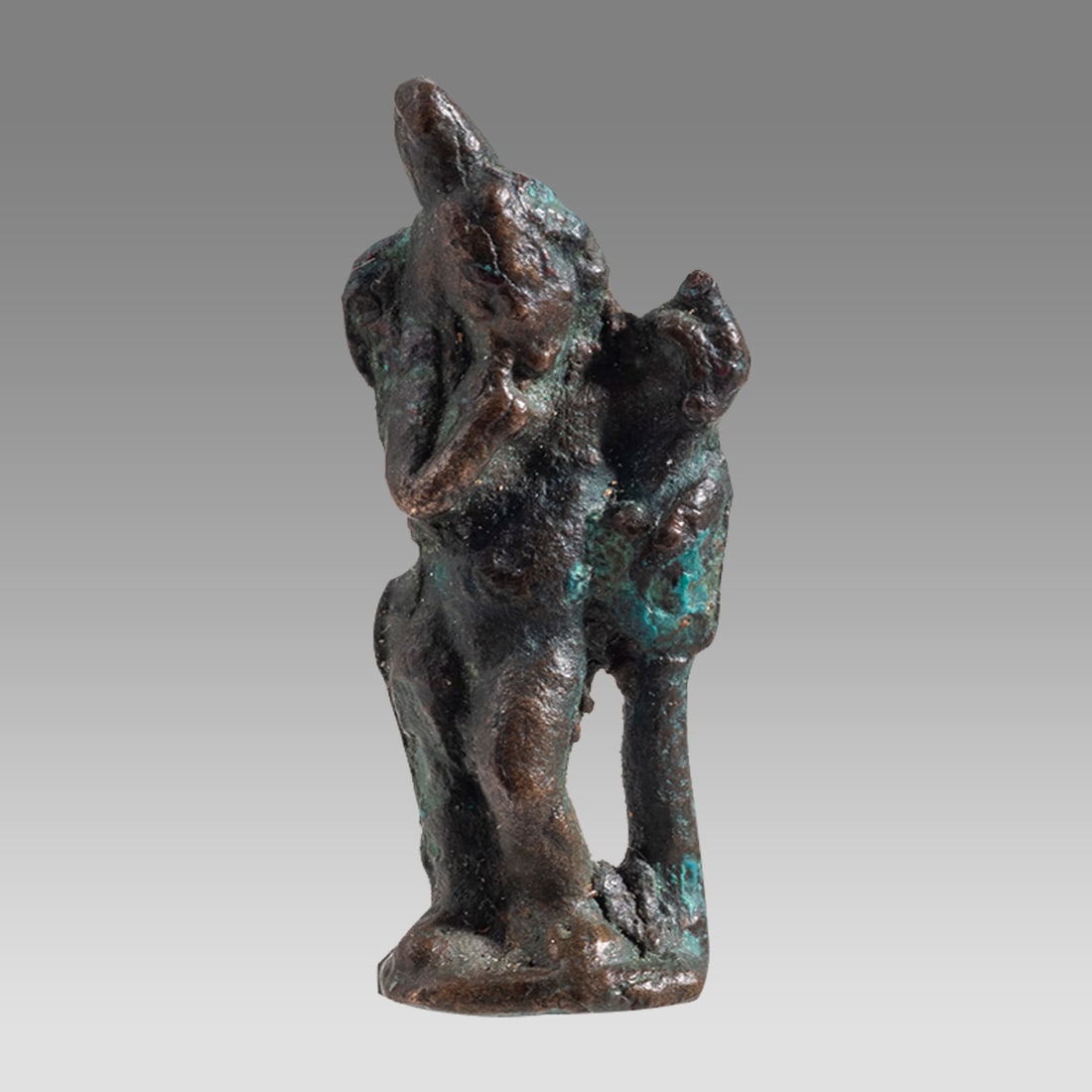 Ancient Egyptian Bronze Harpocrates Amulet c.664-332 BC. (1 of 2)