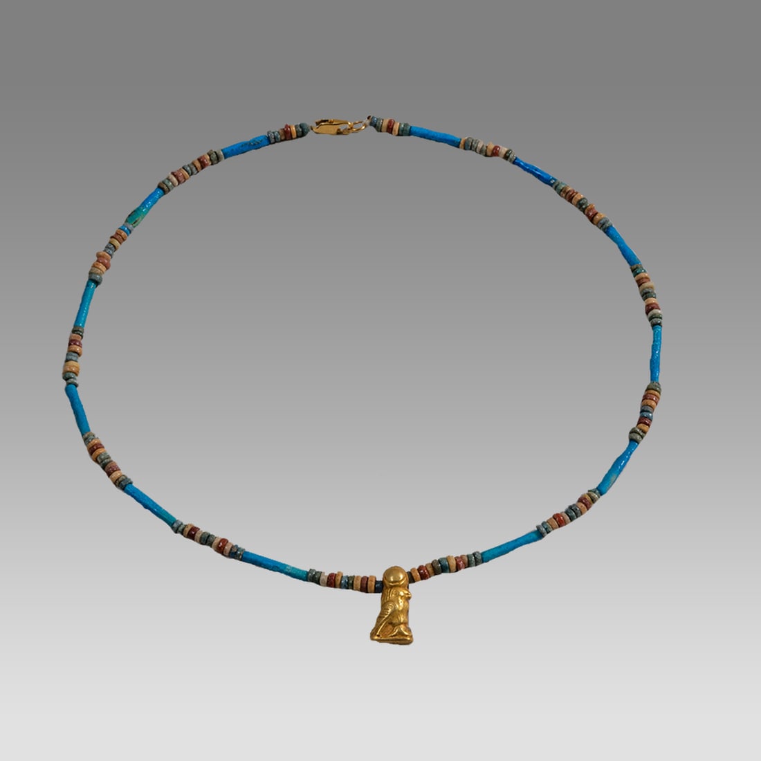 Ancient Egyptian Faience, Bead Necklace c.300-50 BC. (1 of 1)