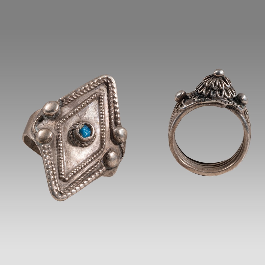 Lot of 2 Middle Eastern Silver Rins. (1 of 2)
