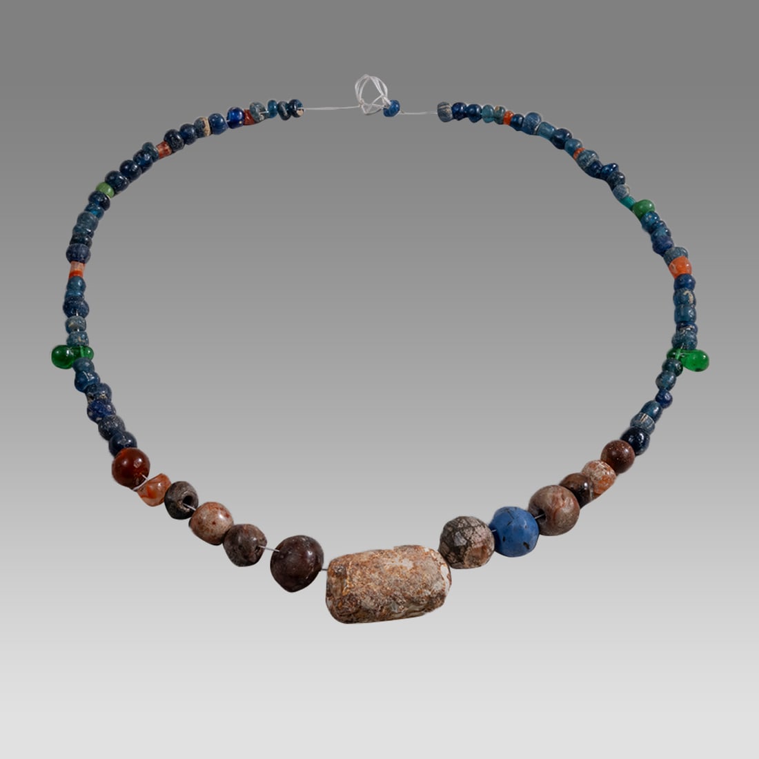 Ancient Roman Glass, Stone Beads Necklace c.1st-2nd century AD. (1 of 1)