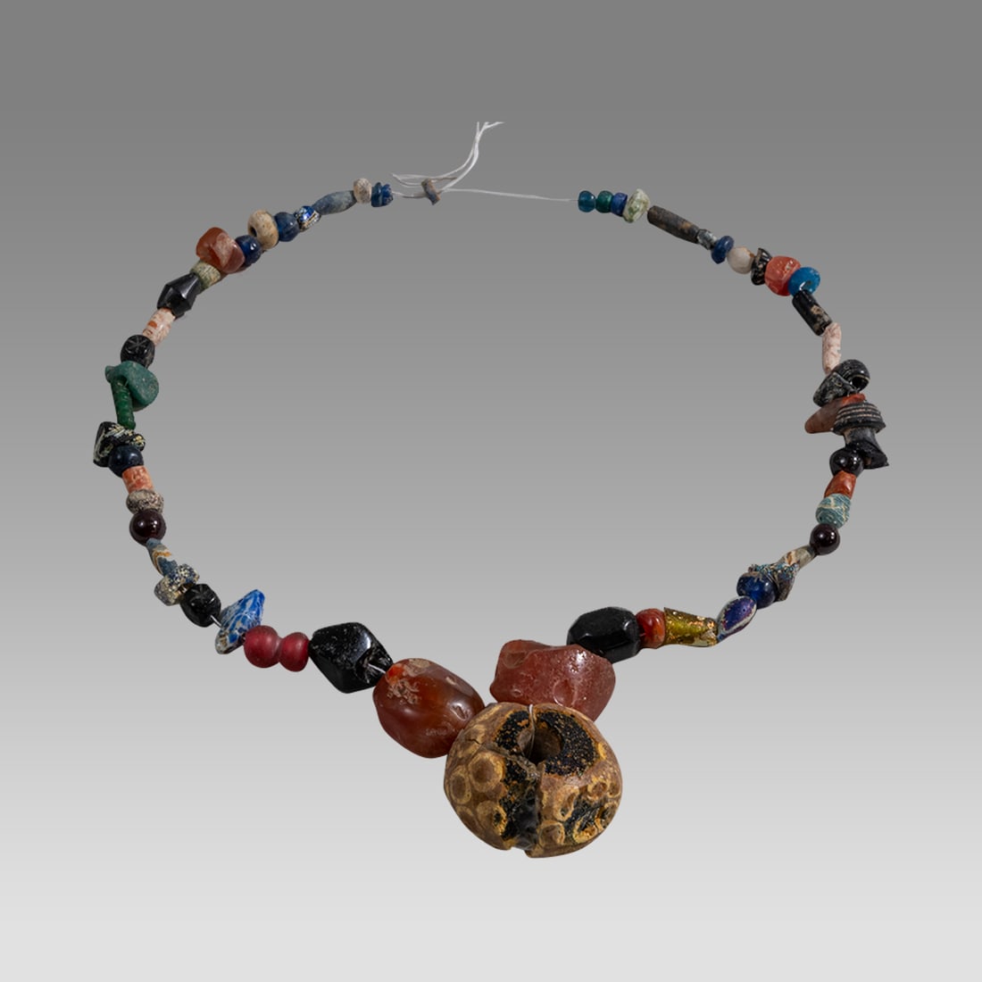 Ancient Roman Glass, Stone Beads Necklace c.1st-2nd century AD. (1 of 1)