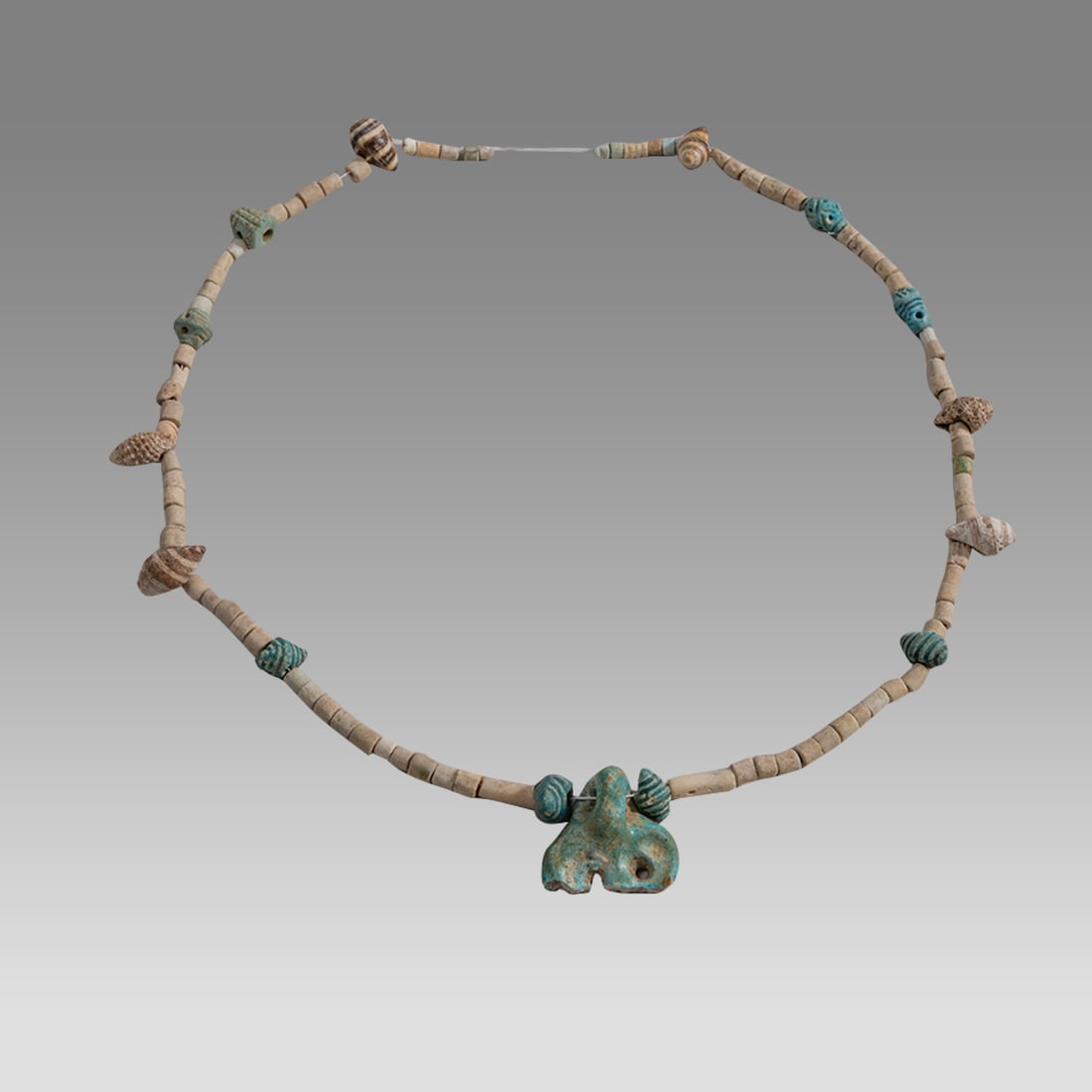 Ancient Roman Stone, Faience Beads Necklace c.1st-2nd century AD. (1 of 1)