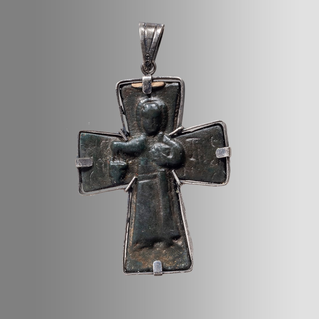 Ancient Byzantine Bronze Cross c.8th century AD. (1 of 2)