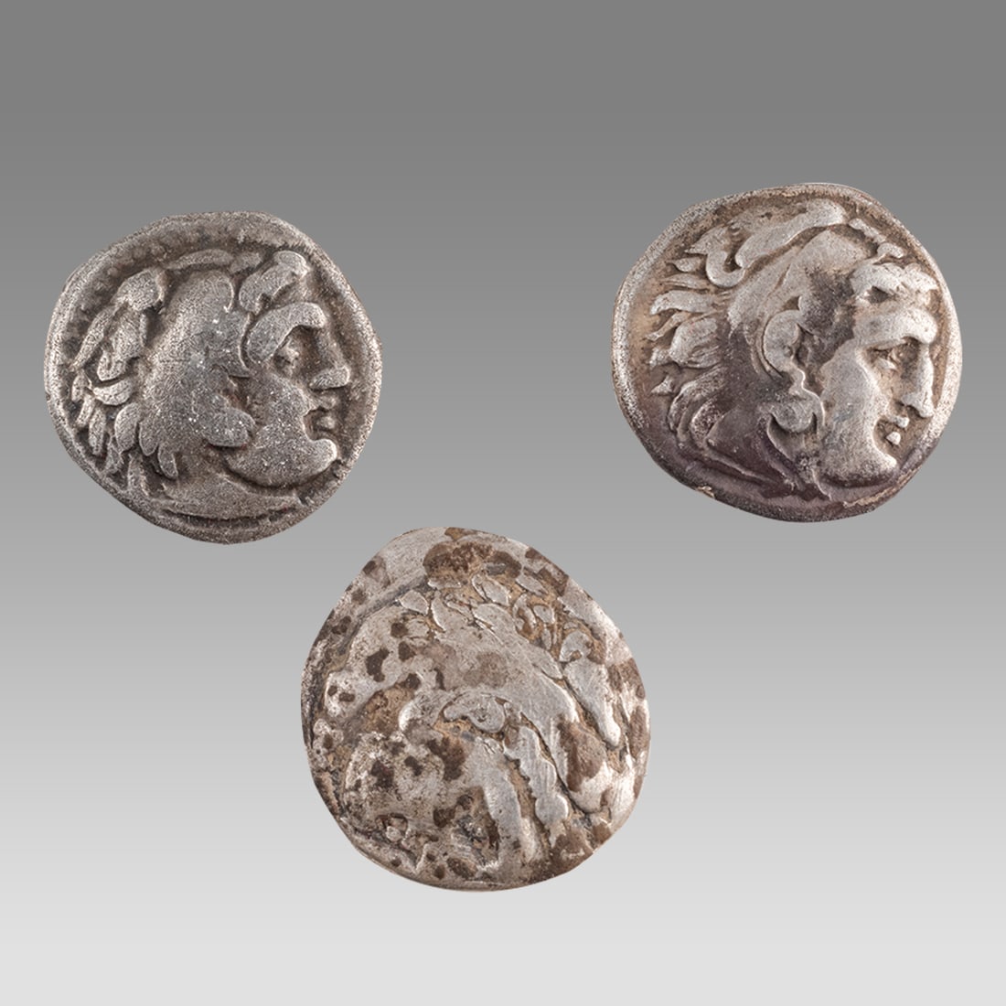 Lot of 3 Ancient Greek Silver Drachms Alexander III c.336-323 BC. (1 of 2)