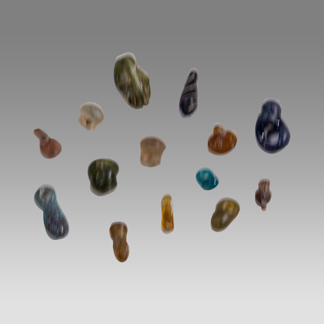 Lot of 14 Ancient Roman Glass Pendants c.2nd century AD. (1 of 6)