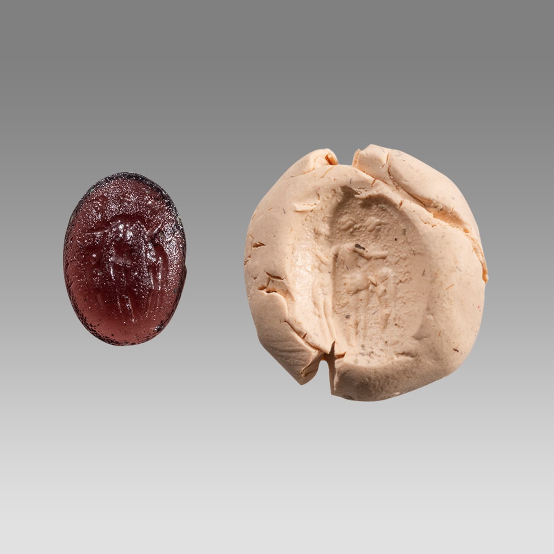 Ancient Roman,Glass Intaglio with Three Graces, Ist-3rd Century AD,: Ancient Roman,Glass Intaglio with Three Graces, Ist-3rd Century AD, Size 13mm. Provenance: The Time Machine