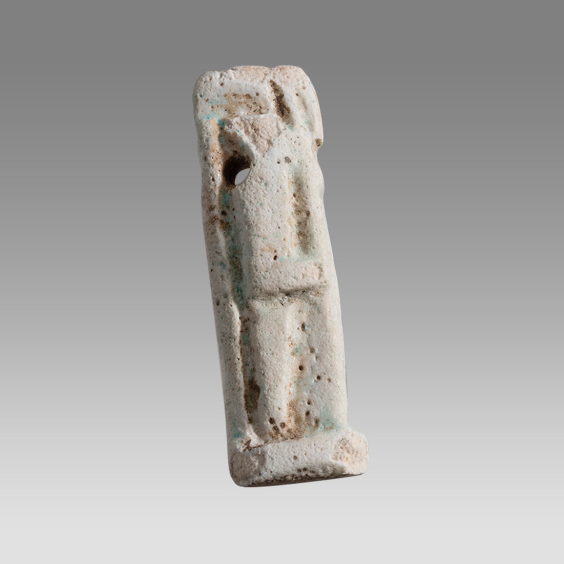 Ancient Egyptian Faience Amulet of Ptah c.525-30 BC. (1 of 2)