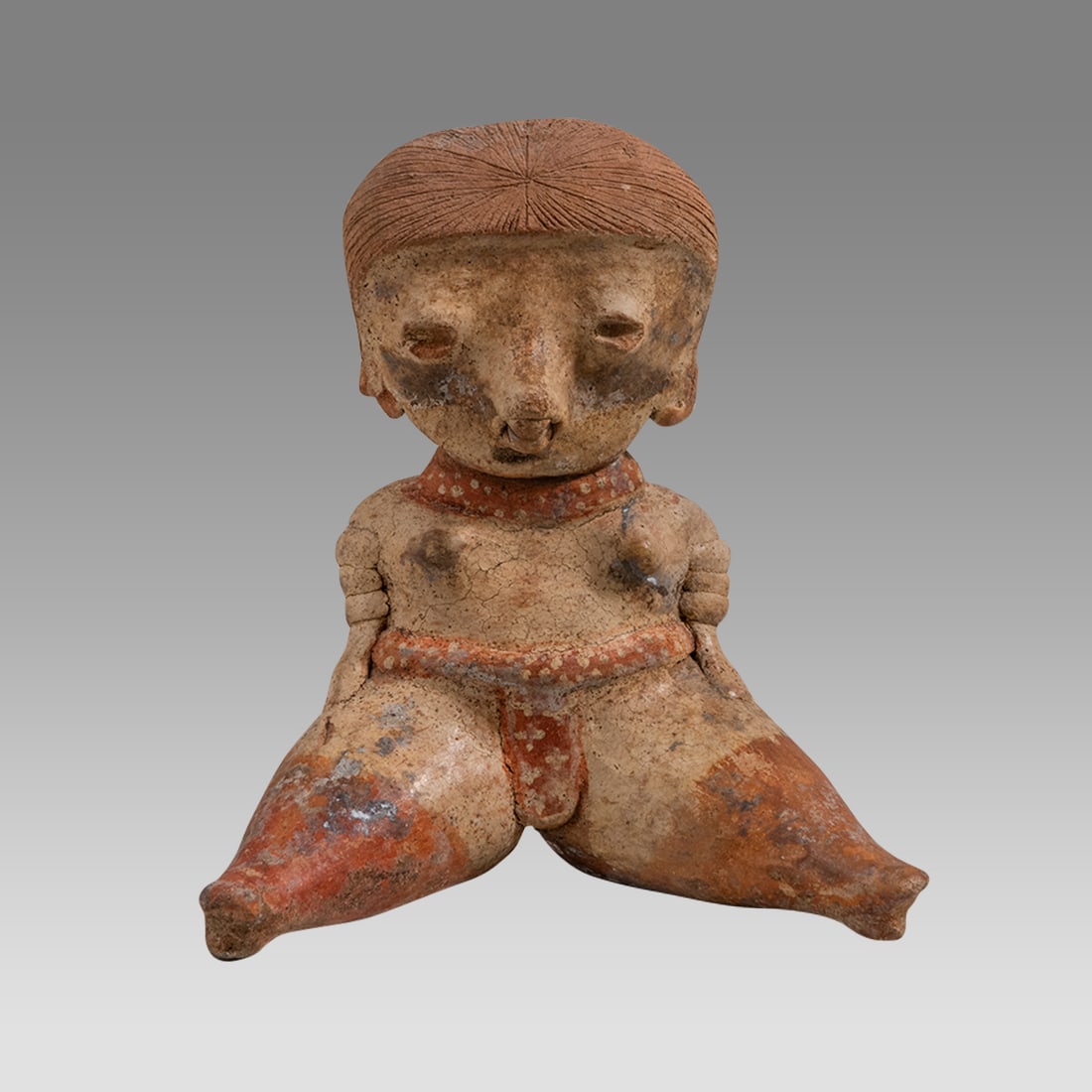 Chinesco Seated Figure with Wide Hips Ca. 100 B.C.- 250 A.D. (1 of 4)