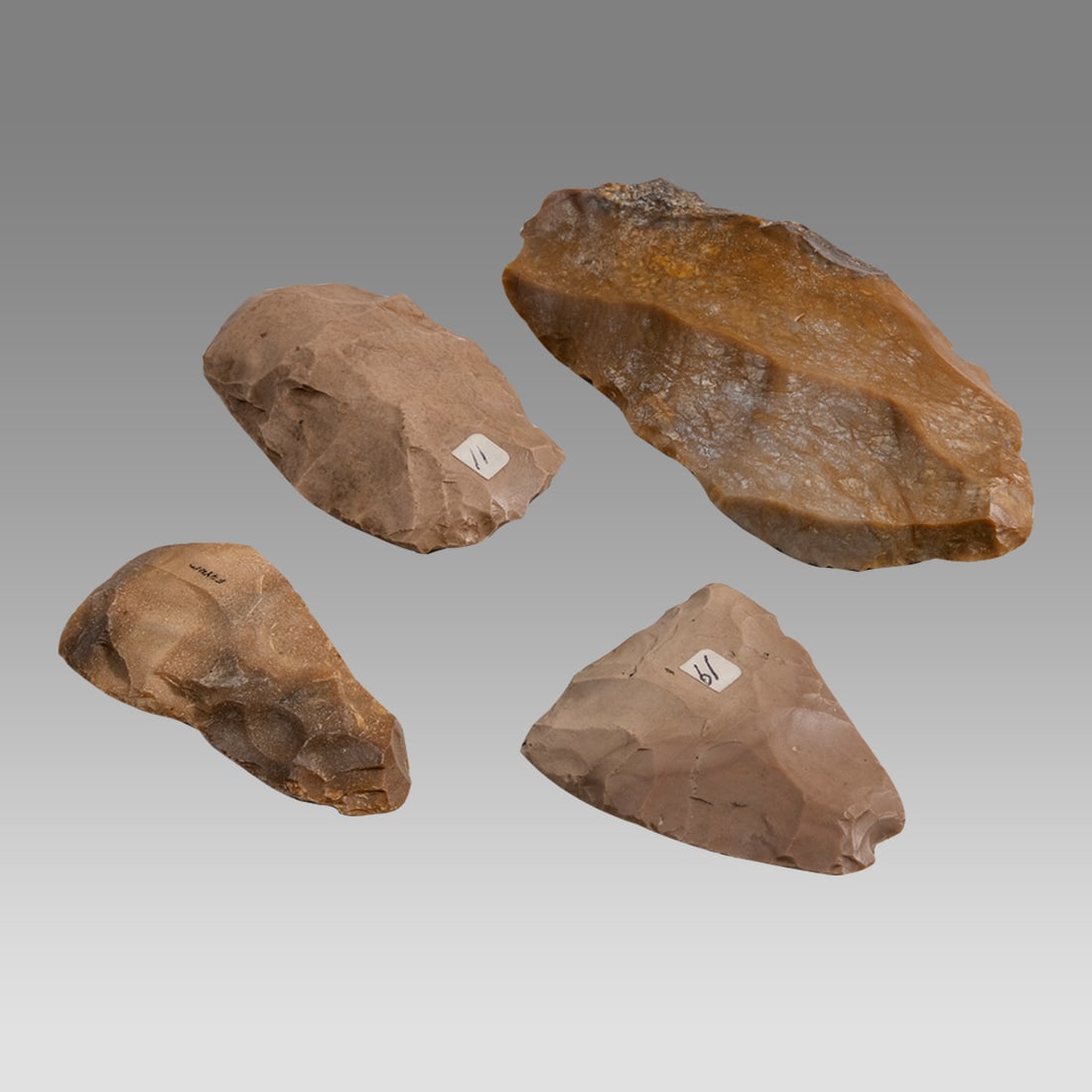 Lot of 4  Egyptian Paleolithic Flint Stones. (1 of 2)