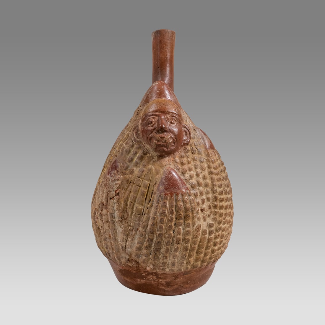 Moche Style Corn Deity Pottery Vessel. (1 of 4)