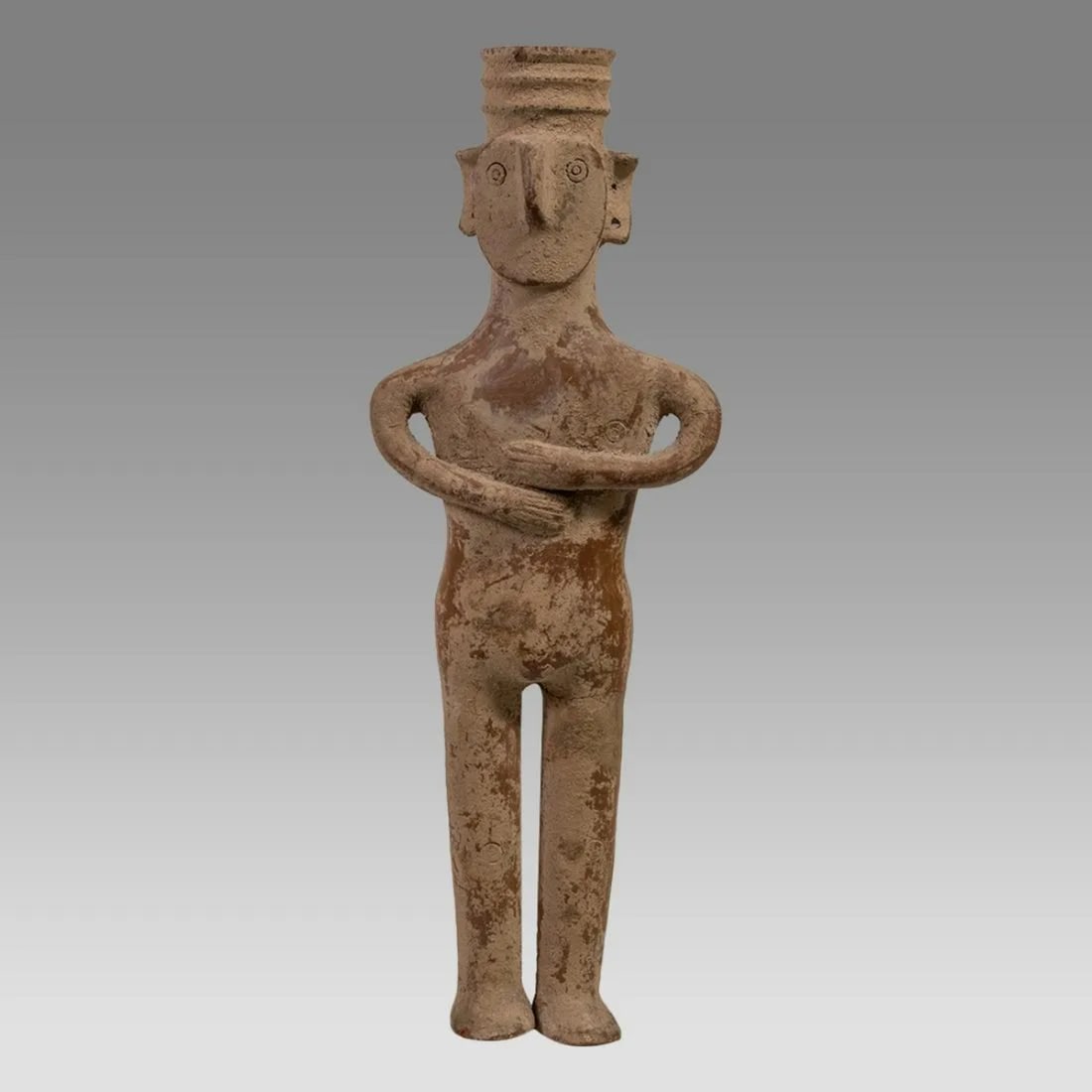 A Large Amlash Style Pottery Figure. (1 of 3)