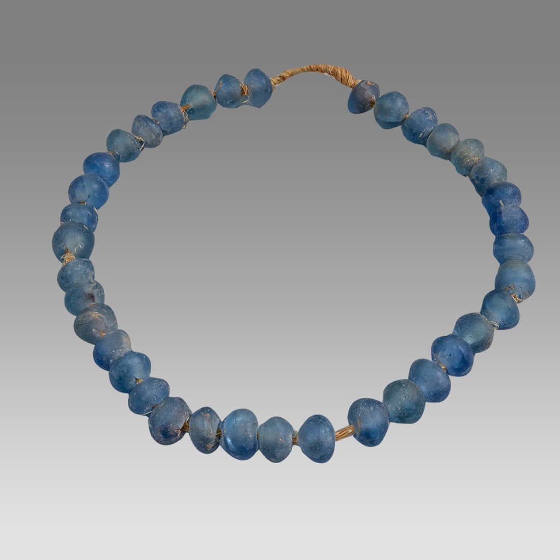 Roman Style Blue Glass Large Beads. (1 of 1)