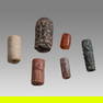 Lot of 6 Mesopotamian Style Stone Cylinder Seals.