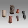 Lot of 6 Mesopotamian Style Stone Cylinder Seals.