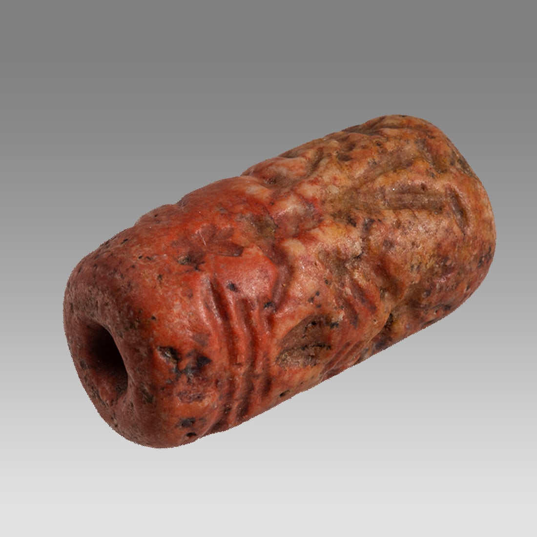 Mesopotamian Style jasper cylinder seal.: Mesopotamian Style jasper cylinder seal. Size(30-13-13)mm. Provenance: Private Texas Collection acquired by family descent aqcuired 1980s