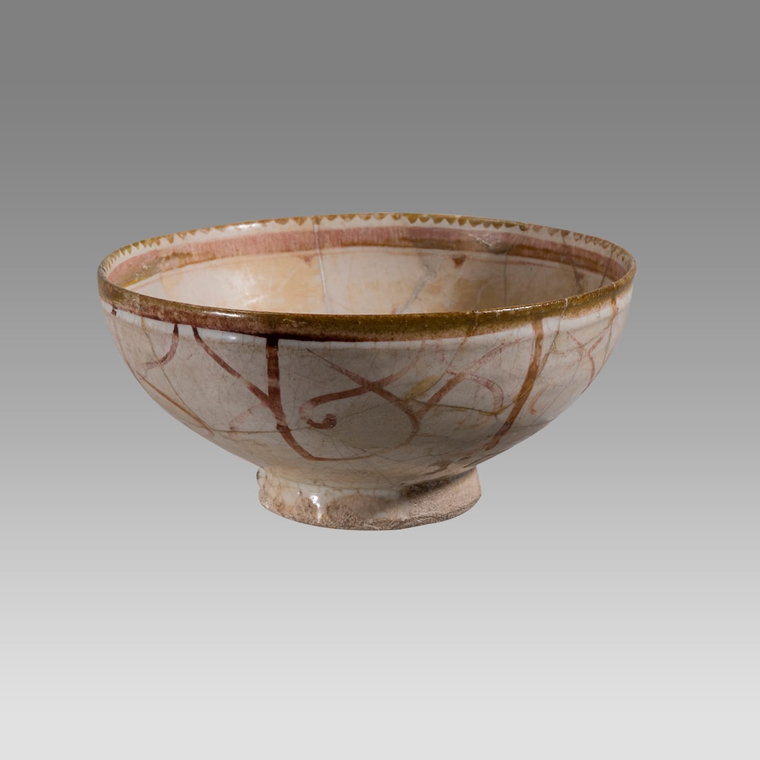 Islamic Persian Kashan Ceramic Bowl c.13th century AD. (1 of 3)