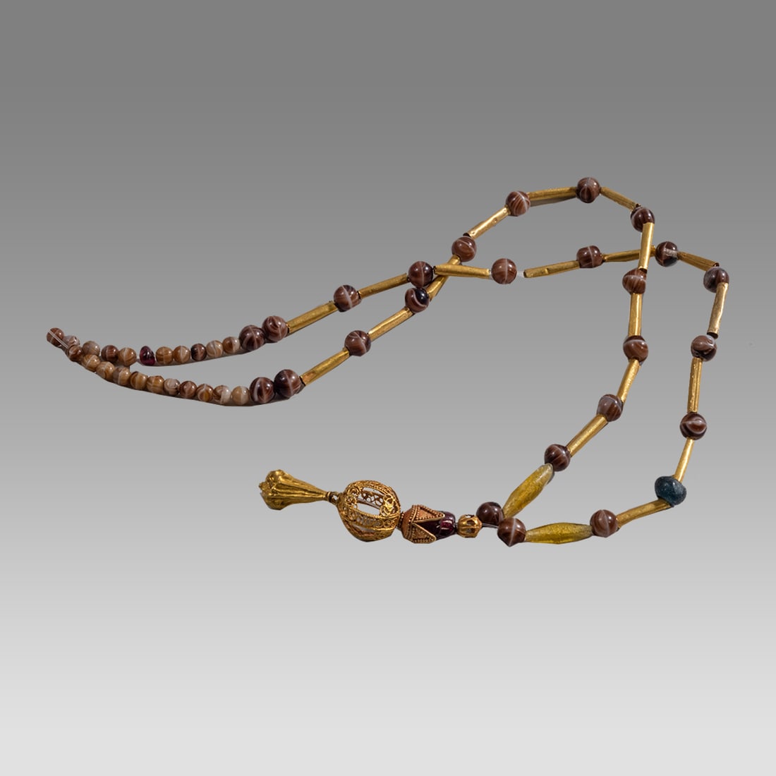 Ancient Roman Gold, Stone bead Necklace c.1st-4th century AD. (1 of 1)