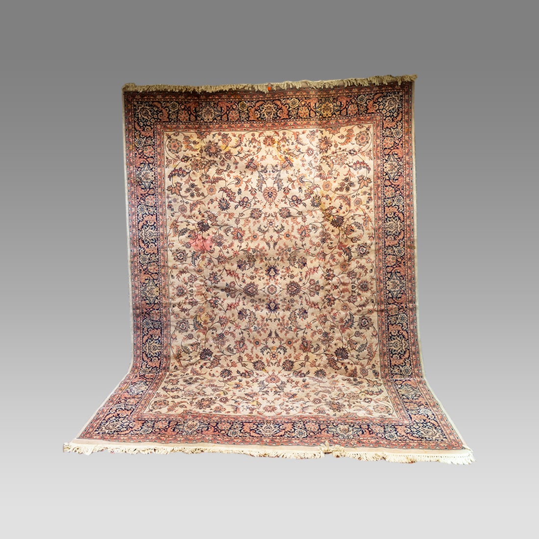 Persian Kashan Design Large wool carpet. Size 11.5 x 8.5 feet. (1 of 3)