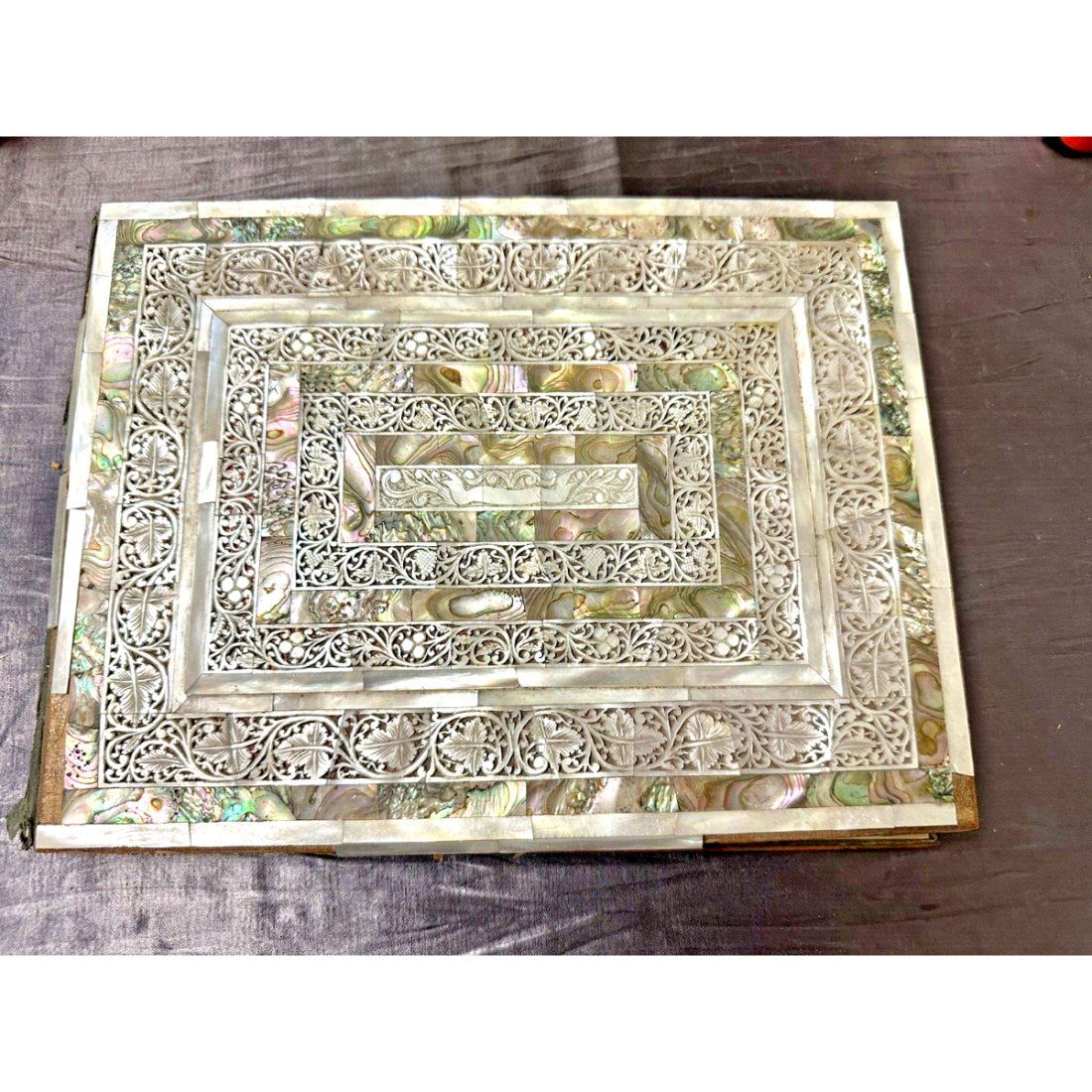 Antique Souvenir Mother Of Pearls Postcard Book Of Jerusalem (1 of 10)