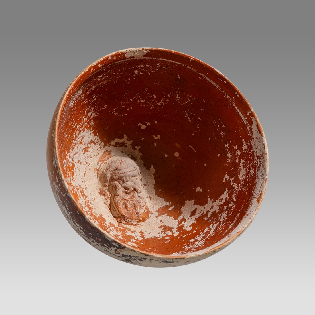 Ancient Roman North African Terracotta Bowl With Silenus c.1st century AD. (1 of 6)