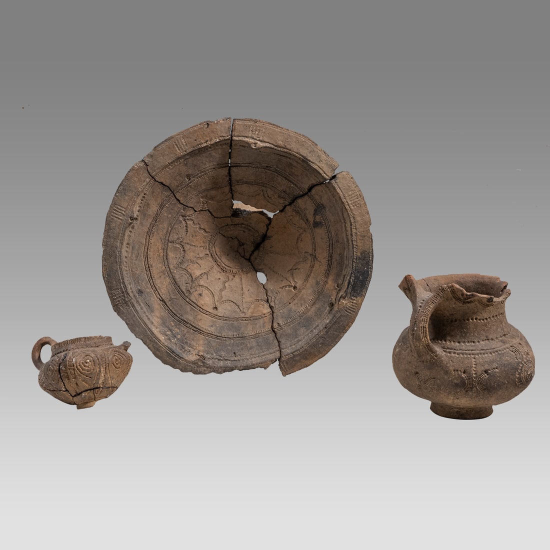 Lot of 3 Ancient Hellenistic Terracotta Vessels c.3rd century BC. (1 of 3)