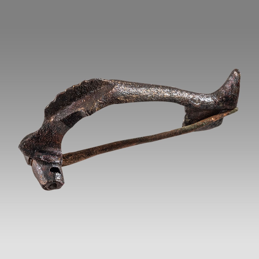 Ancient Roman Bronze Dolphin Fibula Brooch c.2nd century AD. (1 of 2)