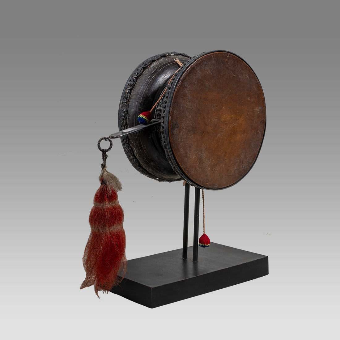 Antique Tibetan Silver Drum. (1 of 2)