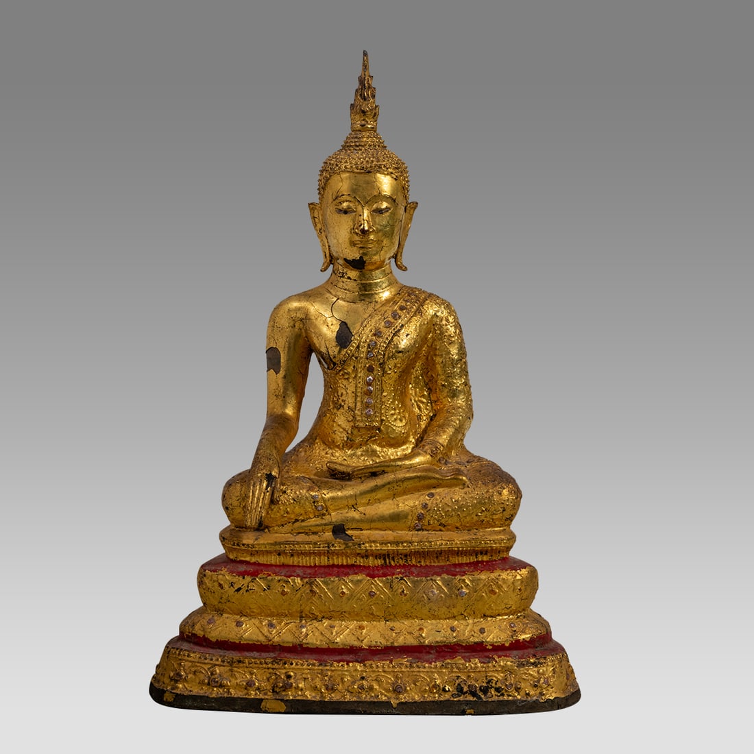 Antique 19th century Thai Gilded Bronze Buddha. (1 of 4)