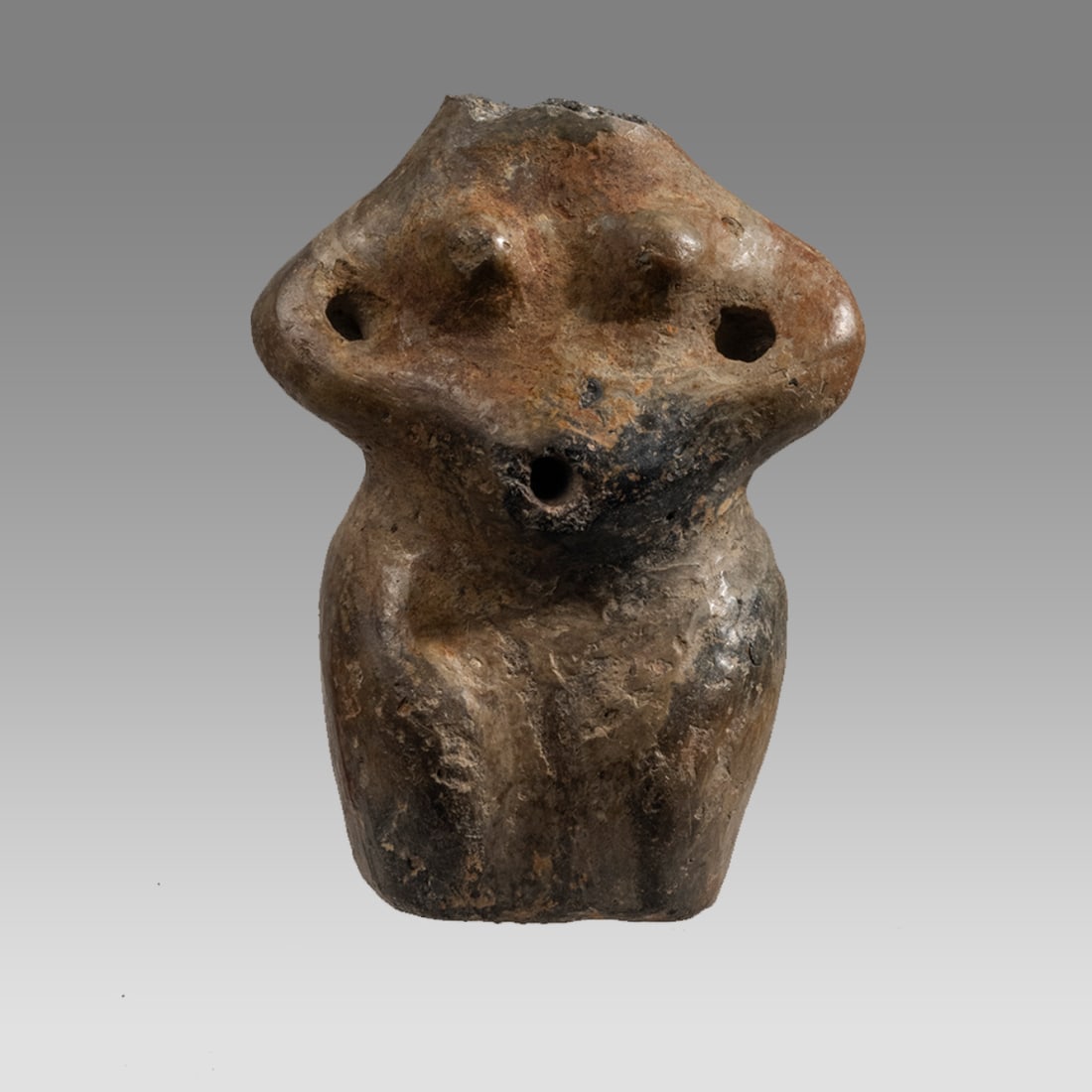 Ancient Greek Thessalian Neolithic pottery idol c.6th-5th Millennium BC. (1 of 3)