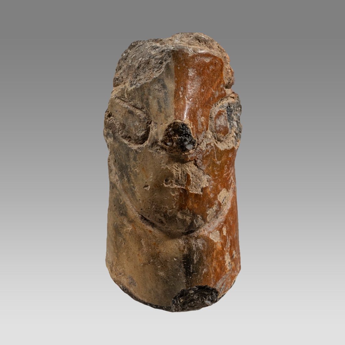 Ancient Greek Thessalian Neolithic pottery idol Head c.6th-5th Millennium BC. (1 of 3)