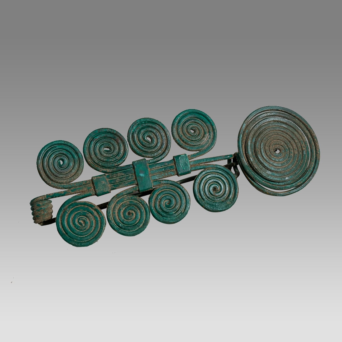 Ancient Bronze Age Large Geometric Spectacle Fibula ca. 1300 - 800 B.C. (1 of 2)