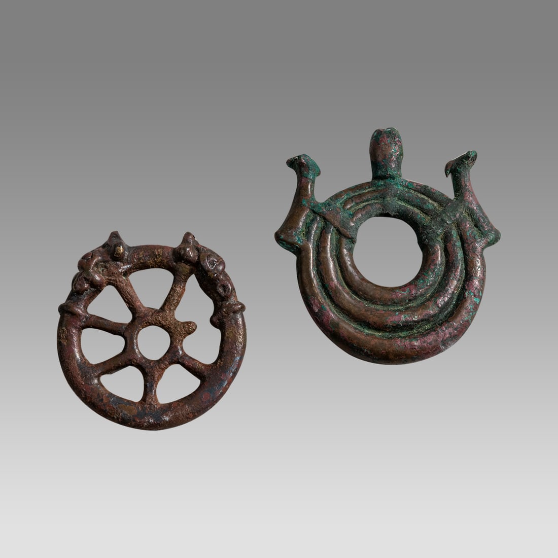 Lot of 2 Ancient Luristan Bronze Ornament c.1000 BC. (1 of 2)