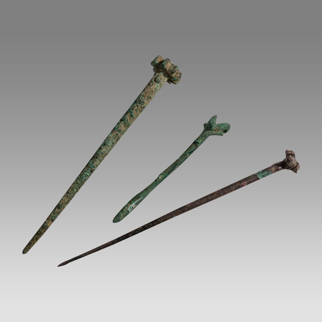 Lot of 3 Ancient Luristan Bronze Pins c.1000 BC. (1 of 2)