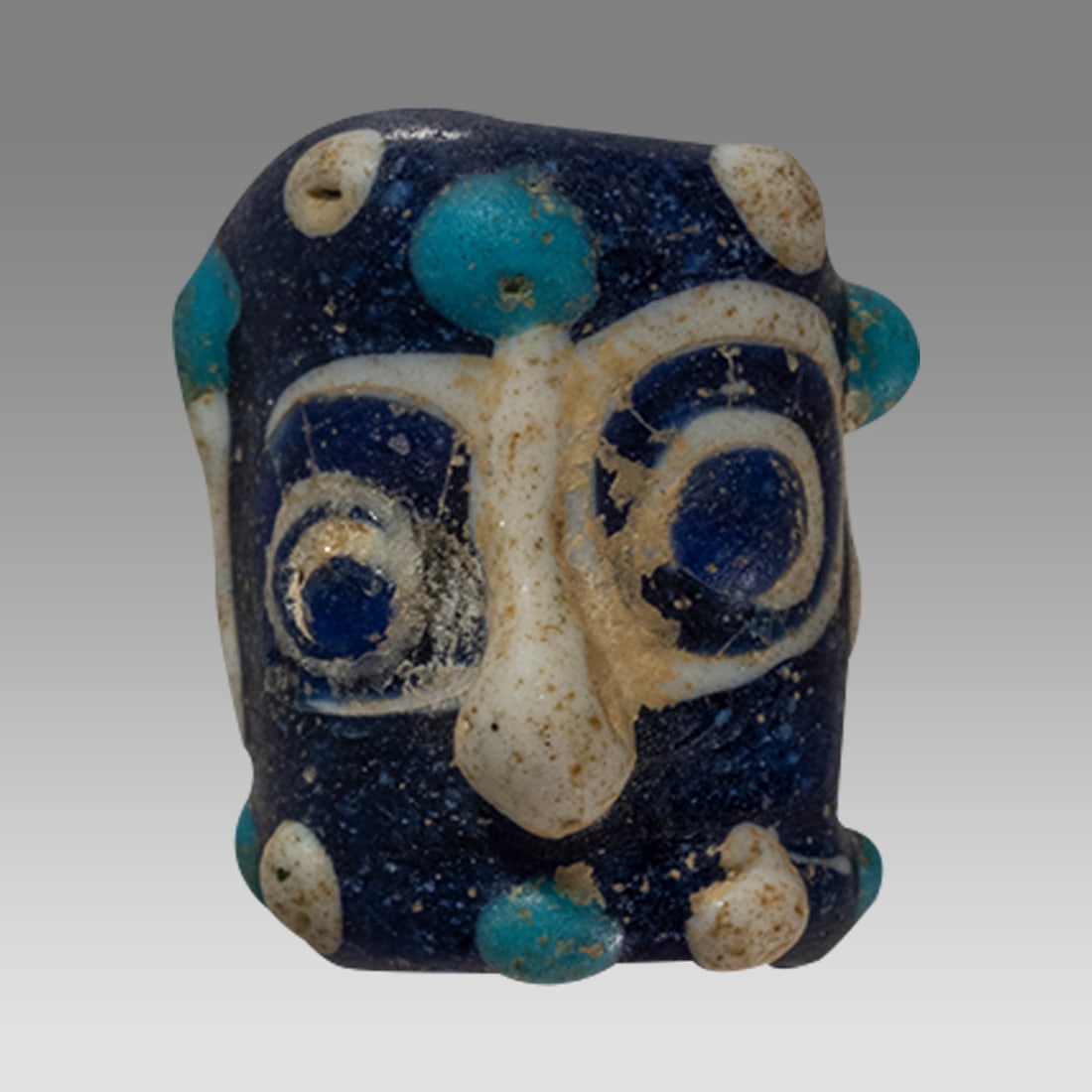 Ancient Phoenician, Carthaginian Glass Double-Face Bead Ca. 5th century B.C. (1 of 4)