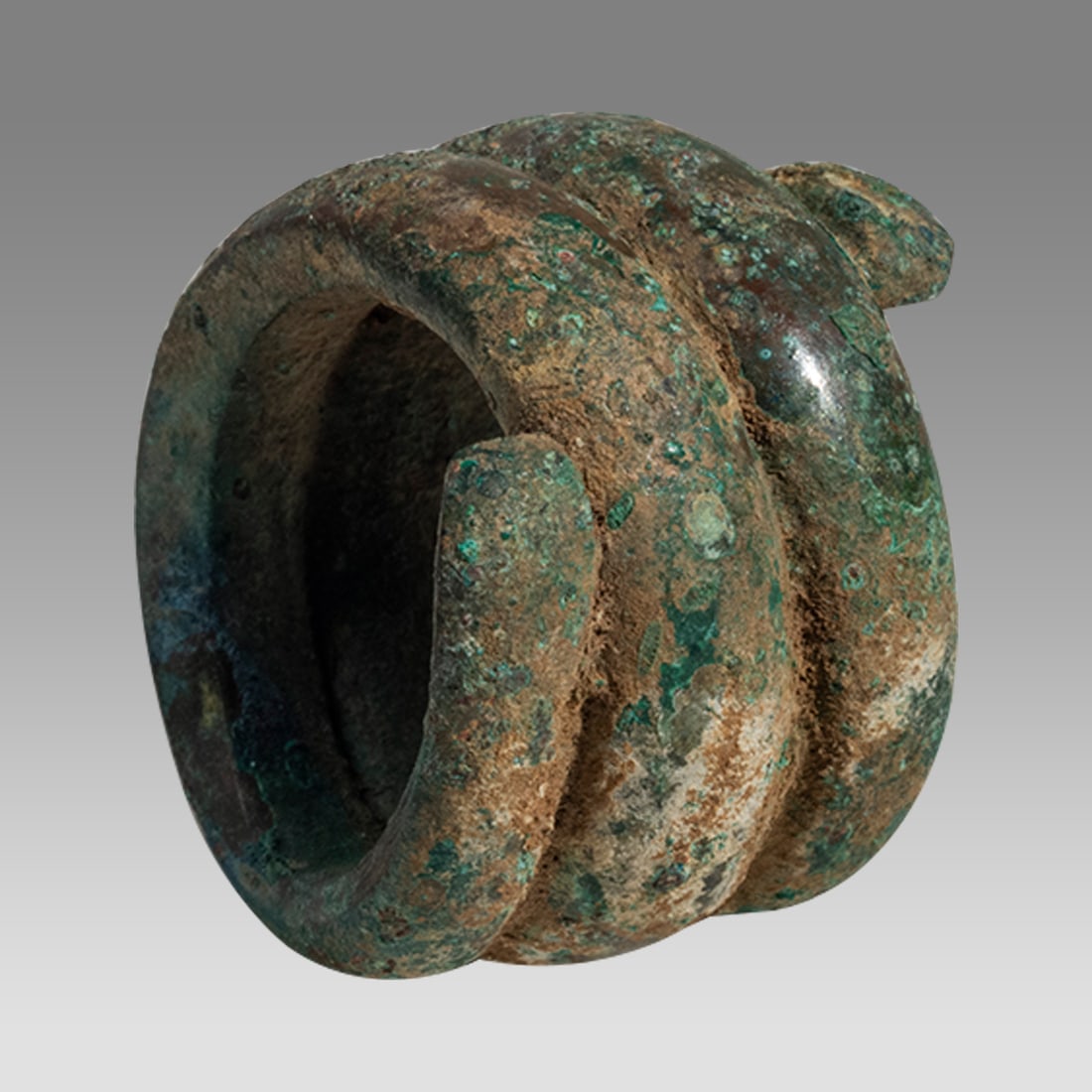 Ancient Roman Bronze Snake Ring c.2nd century AD. (1 of 2)