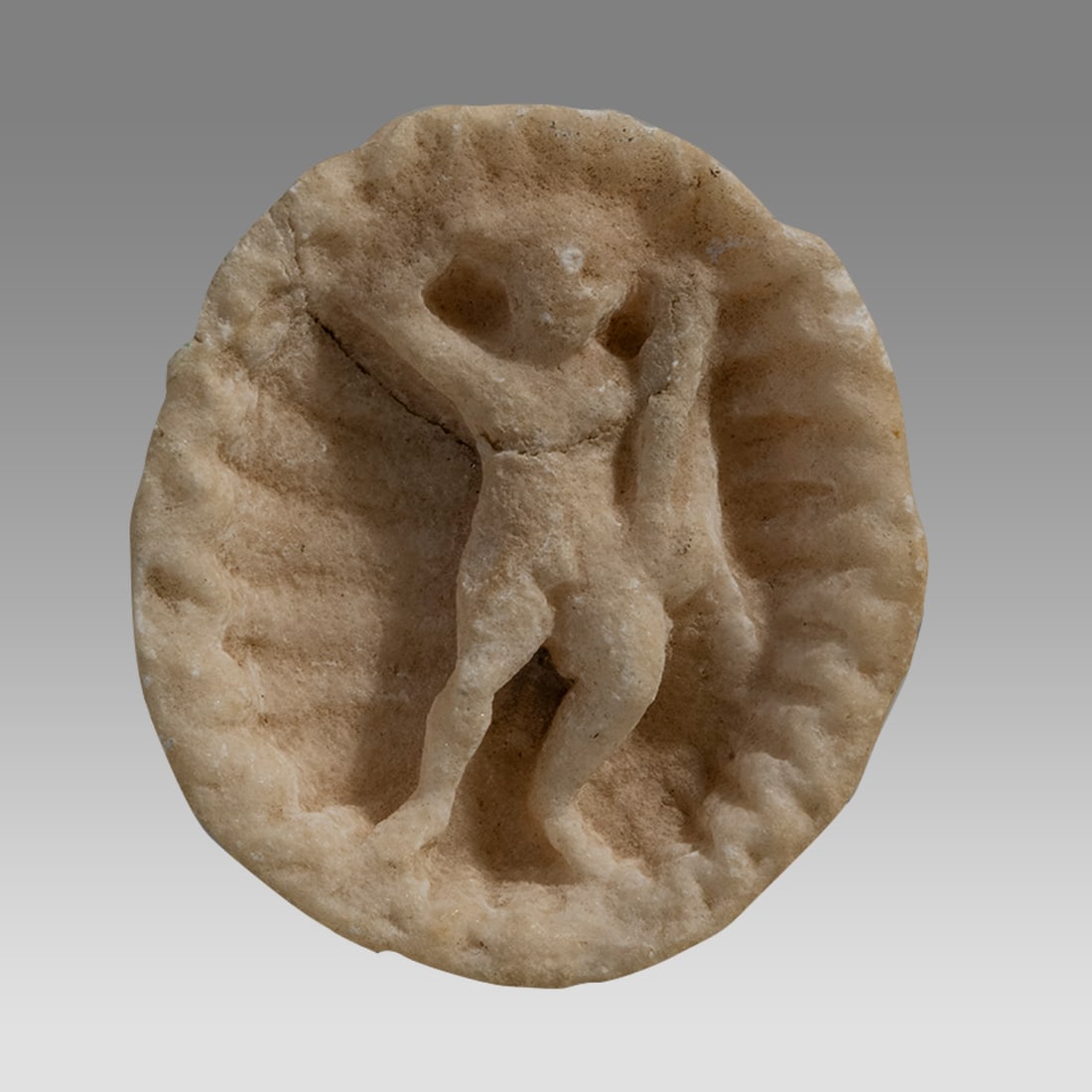 Ancient Roman Marble Relief of Hercules holding club c.2nd century AD. (1 of 3)