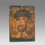 Mexico, Post Colonial Early 20th century Tin Icon, Jesus with Thorn Crown.