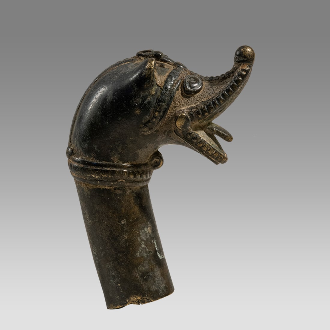 Mughal, India Bronze Sword Handle With Animal Head c.18th century. (1 of 3)