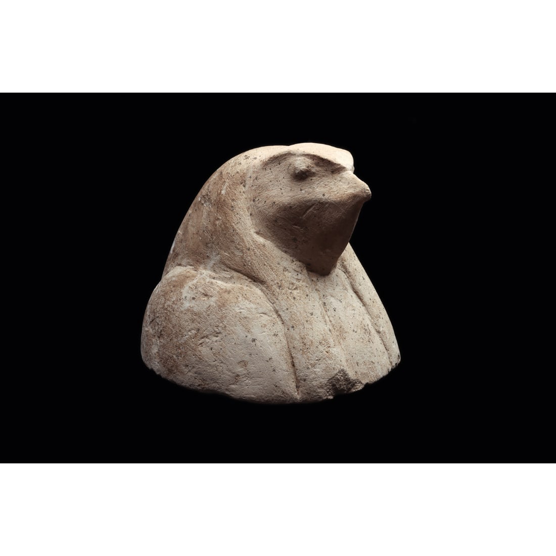 Ancient Egyptian Falcon Canopic Jar Lid Late period, ca. 600 - 332 B.C. (1 of 4)