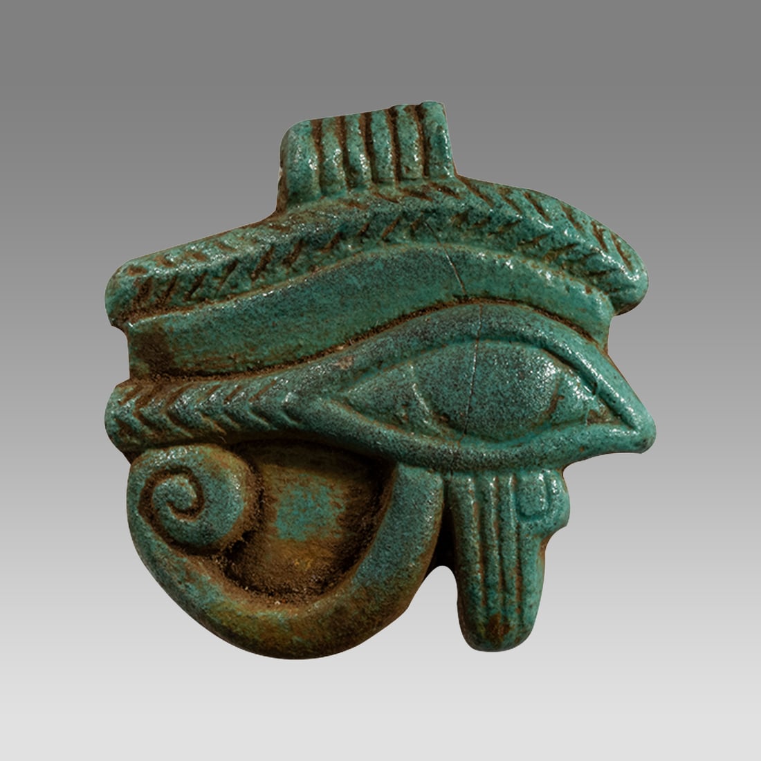 Ancient Egyptian Faience eye Of Horus Amulet c.635-300 BC. (1 of 2)