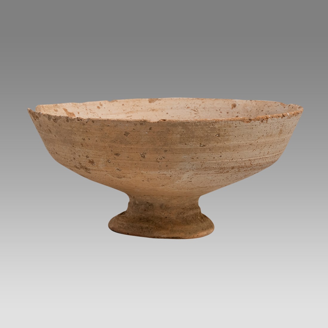 ANCIENT Holy Land Iron Age Terracotta Footed Bowl ca. 800-1200 BC. (1 of 4)