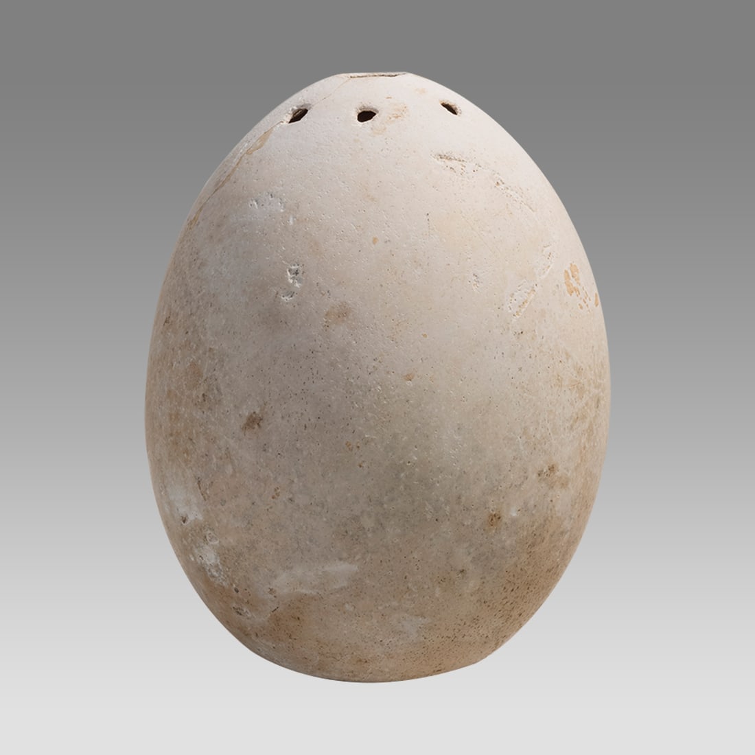 Ancient Holy land Early Bronze Age Ostrich Egg Vessel, circa 2700-2100 BC. (1 of 4)