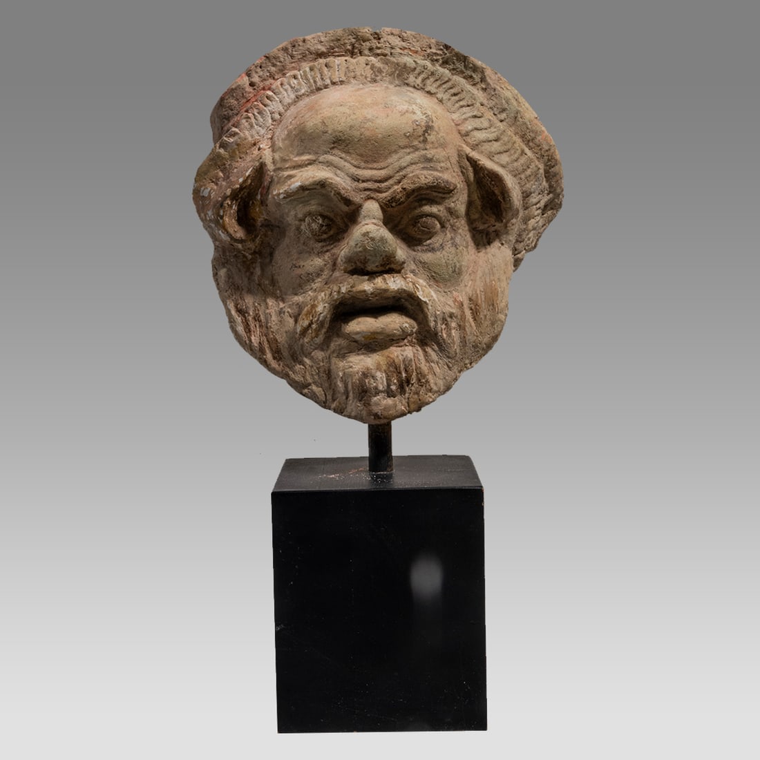 ANCIENT Greek, Pottery Head Of Silenus c.5th century B.C. (1 of 3)