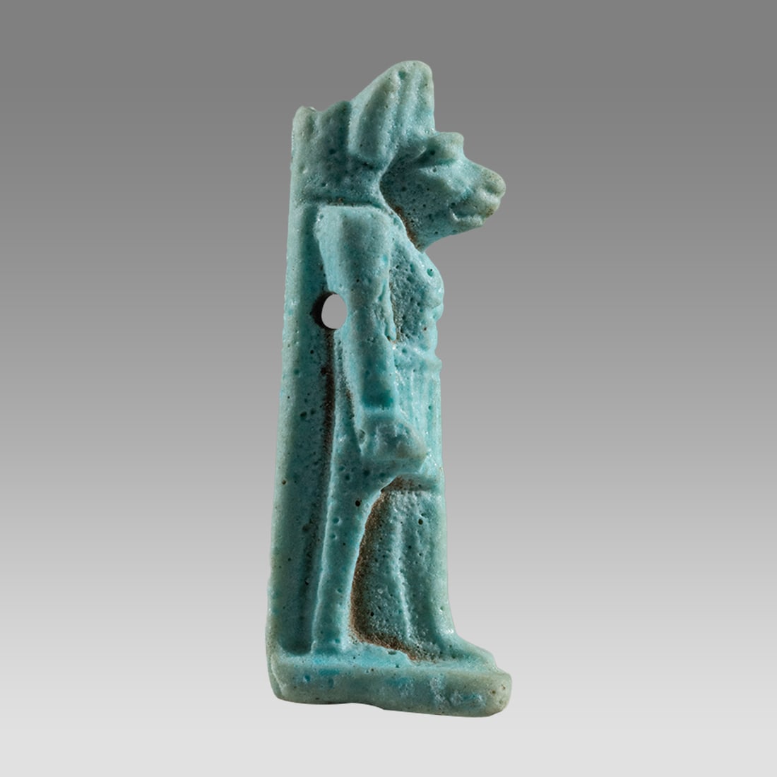 Ancient Egyptian Faience Anubis Amulet C.664 Bce.