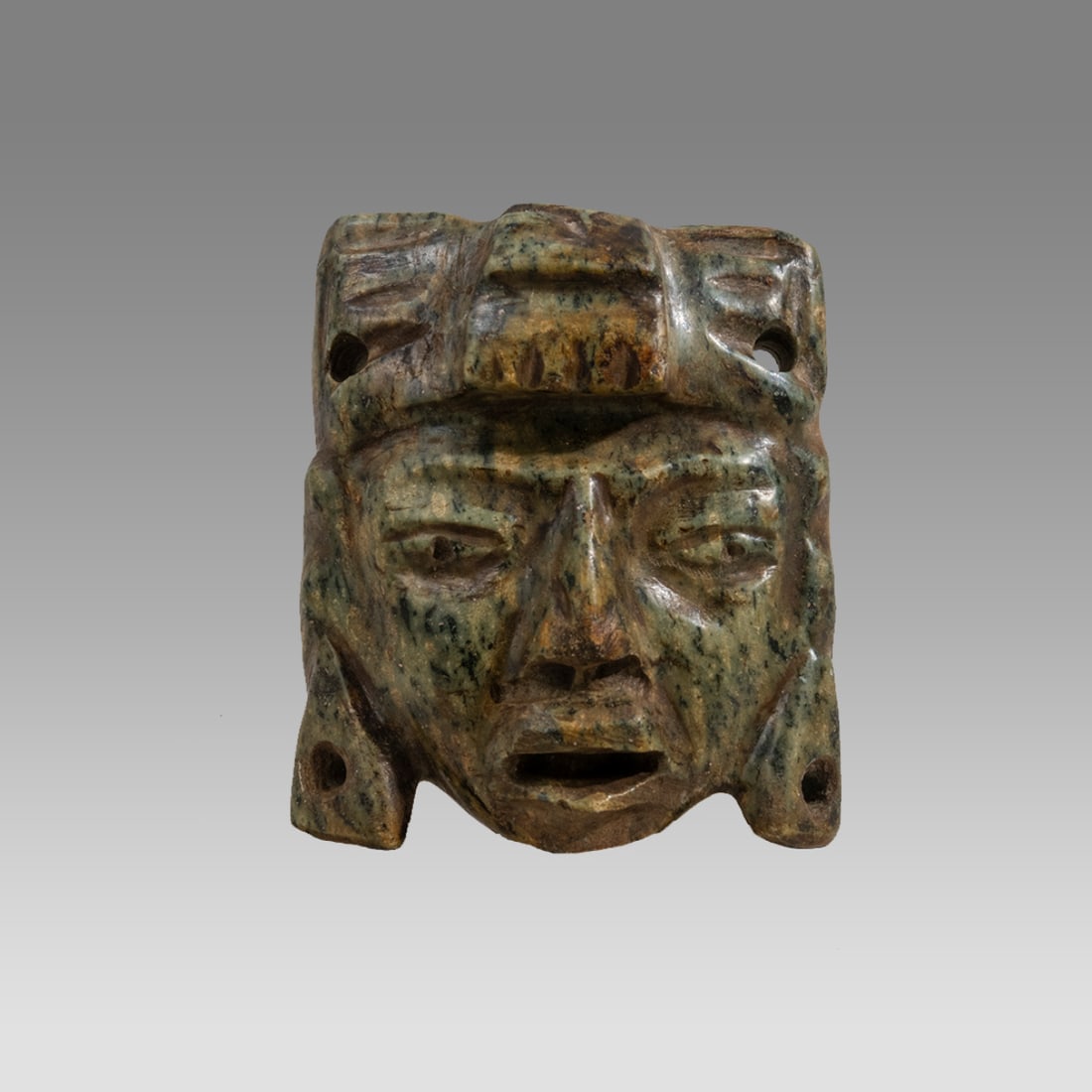 Very Fine Pre-Columbian Maskette Headdress. Pre-Columbian, Costa Rica, Guanacaste / Nicoya region (1 of 3)