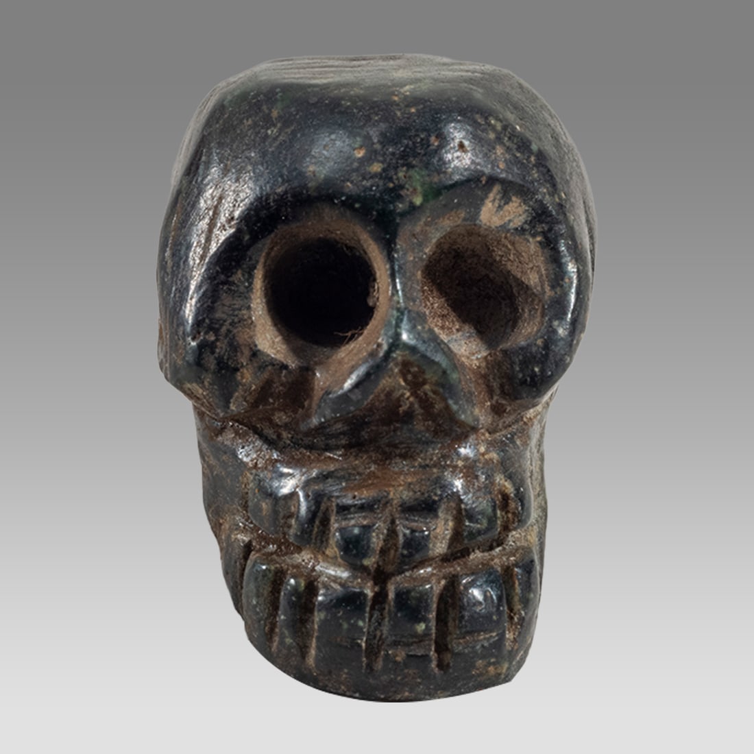 Pre-Columbian Jadeite Skull Pendant. Pre-Columbian, Sierra Nevada de Santa Marta, Colombia, Tairona. (1 of 3)