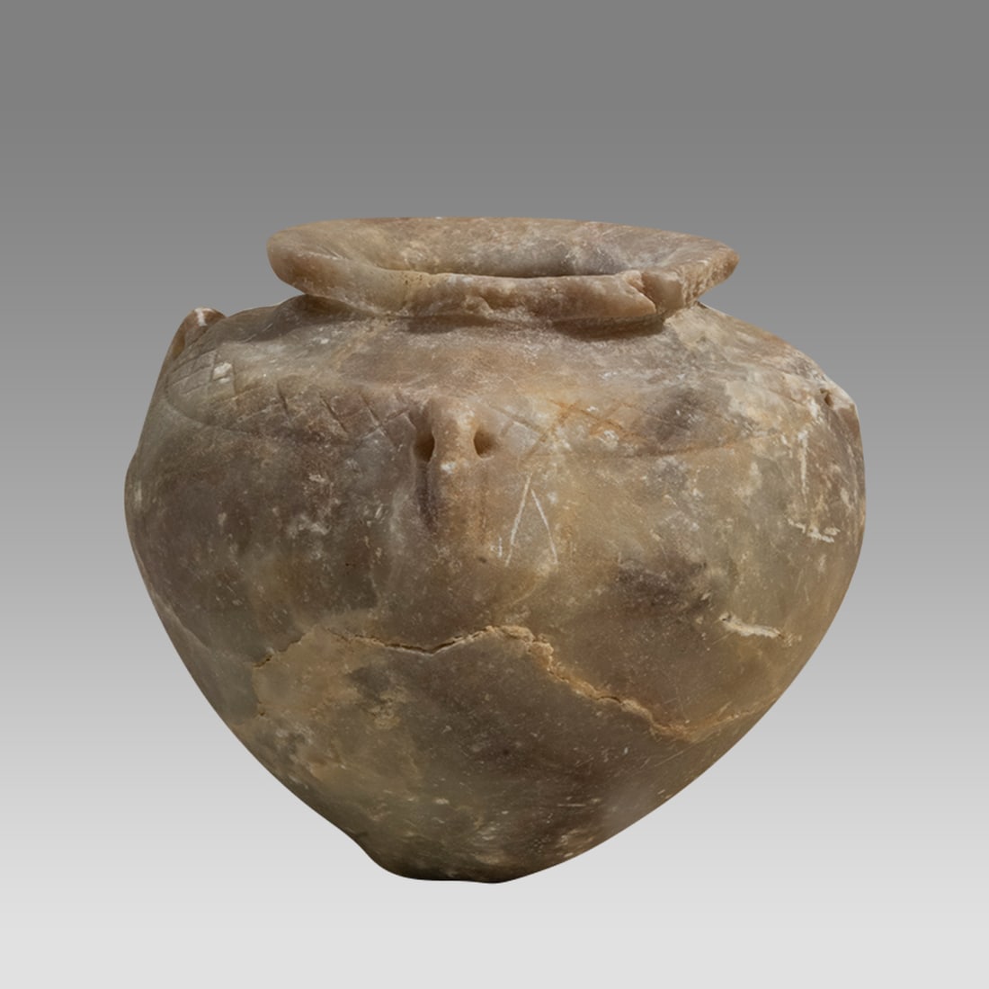 Ancient Mesopotamian, Sumerian Alabaster Jar c.3000 BC. (1 of 3)